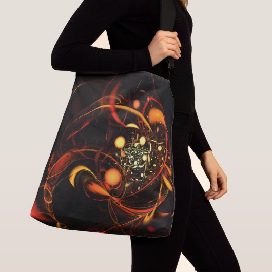 Herzrhythmus Abstrakt Art Cross Body Tragetaschen Mit Langen Trägern (Von Nahem)
