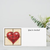 Herzrhythmus Einladung (Stehend Vorderseite)