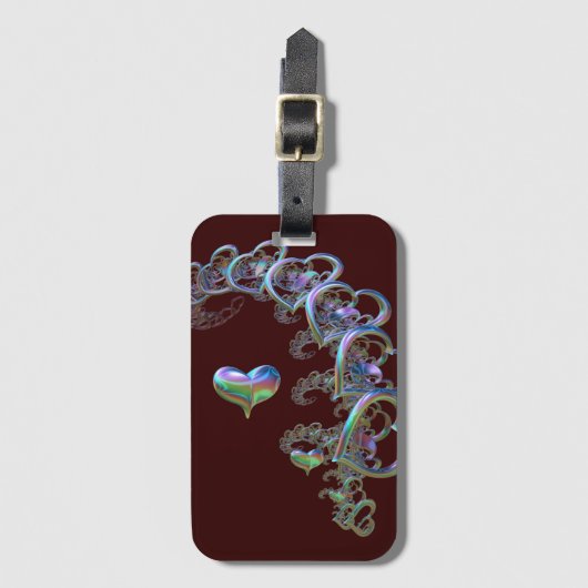 Herzrhythmus Gepäckanhänger (Vorderseite Vertikal)