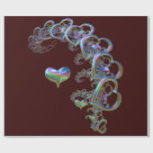 Herzrhythmus Geschenkpapier (Flach)