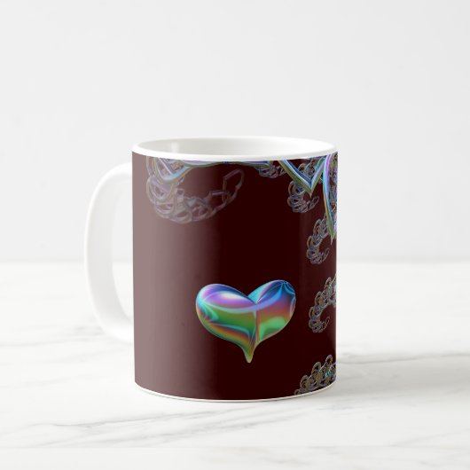 Herzrhythmus Kaffeetasse (Vorderseite Links)