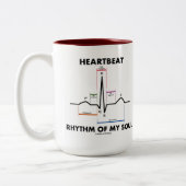 Herzrhythmus meines Souls (EKG/EKG) Zweifarbige Tasse (Links)