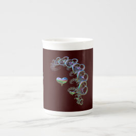 Herzrhythmus Porzellantasse