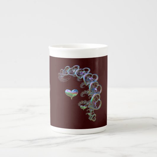 Herzrhythmus Porzellantasse (Vorderseite)