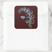 Herzrhythmus Quadratischer Aufkleber (Tasche)