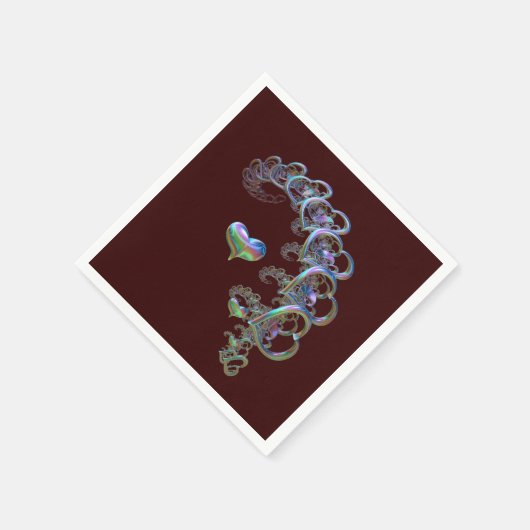 Herzrhythmus Serviette (Ecke)