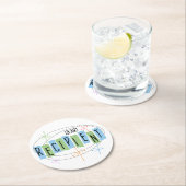 Herzrhythmusstil Runder Pappuntersetzer (Vor Ort)