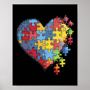 Herzrhythmusstörung Autismus Bewusstsein Kinder Mä Poster