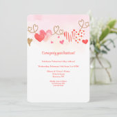 Herzrinne Valentine Einladung (Stehend Vorderseite)