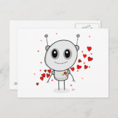 Herzrobot - Postkarte (Vorne/Hinten)