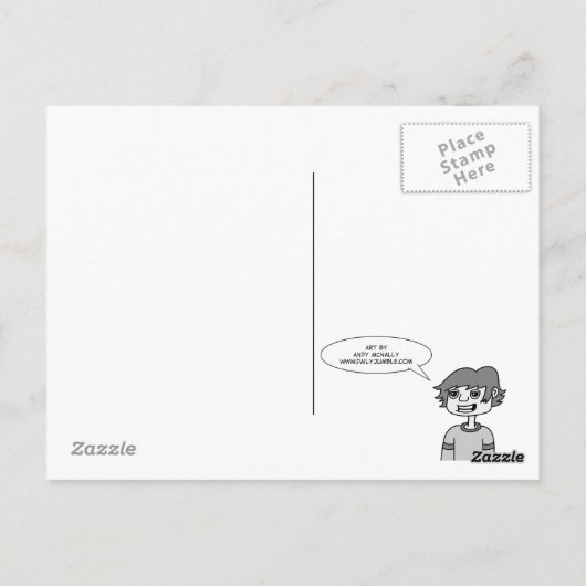 Herzrobot - Postkarte (Rückseite)