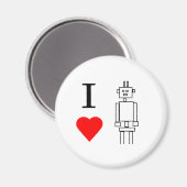 Herzroboter Magnet (Vorderseite/Rückseite)