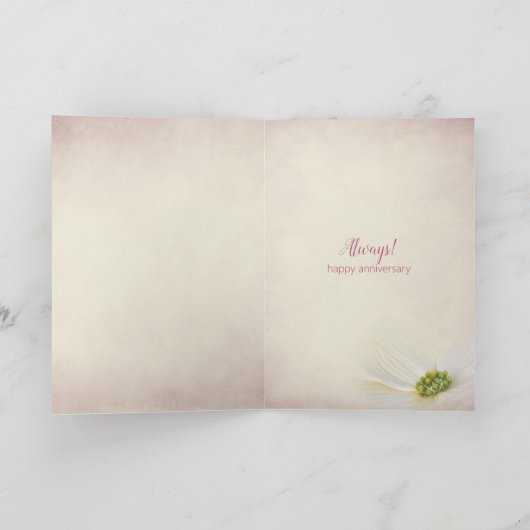 Herzromantik mit Blume Karte (Innenseite)