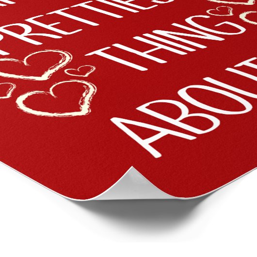 Herzromantische Liebe Zitat Trendästhesie Poster (Ecke)