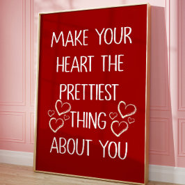 Herzromantische Liebe Zitat Trendästhesie Poster