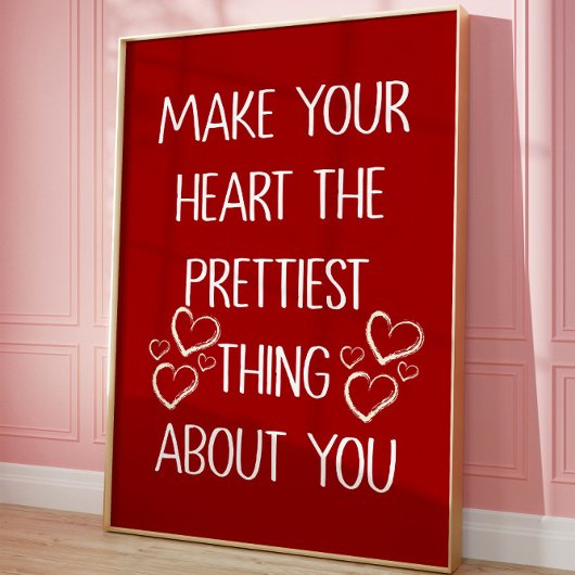 Herzromantische Liebe Zitat Trendästhesie Poster