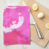 Herzrosa des Flugzeugs Geschirrtuch (Viertel Falte)