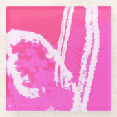 Herzrosa des Flugzeugs Glasuntersetzer (Vorderseite)