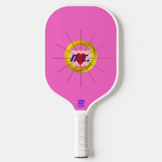 Herzrosa Quadrate Pickleball Paddle (Vorderseite)