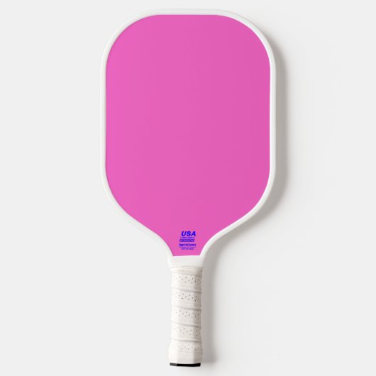 Herzrosa Quadrate Pickleball Paddle (Rückseite)