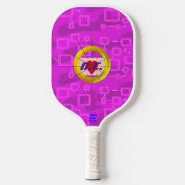 Herzrosa-Tint-Quadrate Pickleball-Paddel Pickleball Schläger
