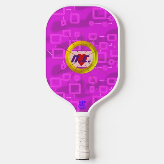 Herzrosa-Tint-Quadrate Pickleball-Paddel Pickleball Schläger (Vorderseite)