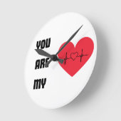 Herzrunden Runde Wanduhr (Winkel)