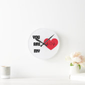 Herzrunden Runde Wanduhr (Zuhause)