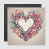 Herzsaiten - Aquarellmalerei Magnetkarte (Vorne/Hinten)