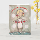 Herzsaiten - Geburtstagskarte Karte (Gelbe Blume)