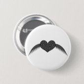 Herzschaltfläche der gotischen Flügeldrachenhalter Button (Vorne & Hinten)