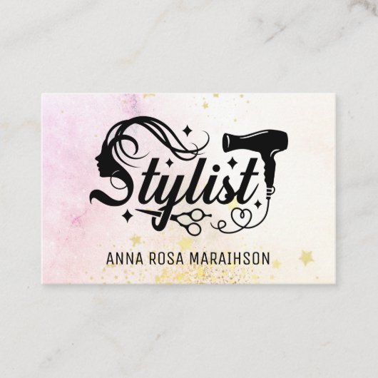 *~* Herzschere Herztrockner AP6 Glitzer Visitenkarte (Vorderseite)