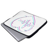 Herzschläfer Karo Neoprene Laptopschutzhülle (Vorne Knopf)