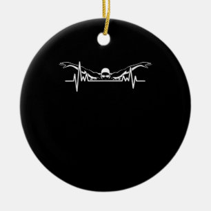 Herzschläfer Schwimmerteam Schwimmerinnen Girls Keramik Ornament