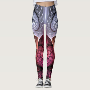 Herzschlag, abstrakte surreal fantastische fraktal leggings