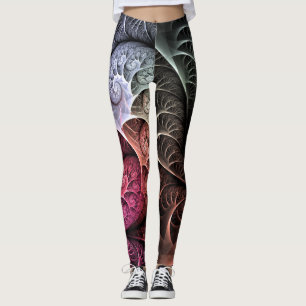 Herzschlag, abstrakte surreal fantastische Fraktal Leggings