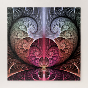 Herzschlag, abstrakte surreal fantastische Fraktal Puzzle