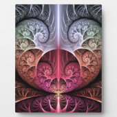 Herzschlag, Abstrakte surreale Fantasie Fraktal Ku Fotoplatte (Vorderseite)