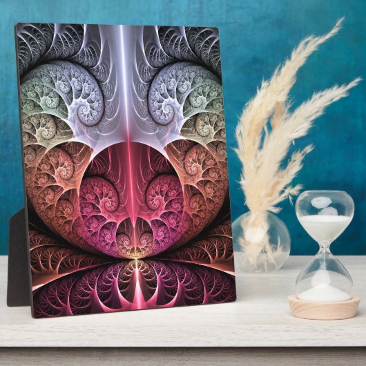 Herzschlag, Abstrakte surreale Fantasie Fraktal Ku Fotoplatte (Seite)