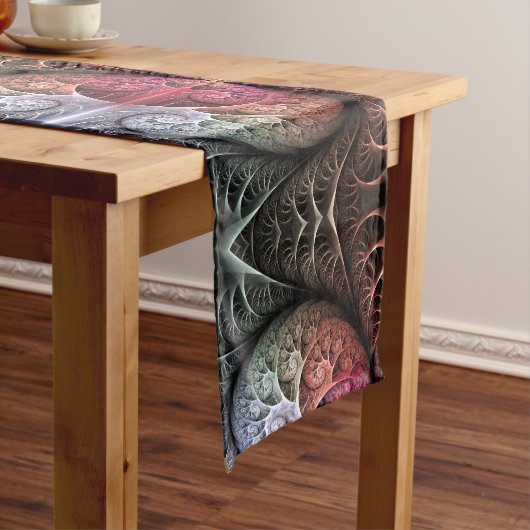 Herzschlag, Abstrakte surreale Fantasie Fraktal Ku Großer Tischläufer (Beispiel)