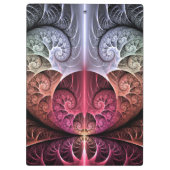 Herzschlag, Abstrakte surreale Fantasie Fraktal Ku Klemmbrett (Rückseite)