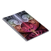 Herzschlag, Abstrakte surreale Fantasie Fraktal Ku Notizblock (Rechte Seite)