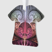 Herzschlag, Abstrakte surreale Fantasie Fraktal Ku Ornament (Vorderseite)