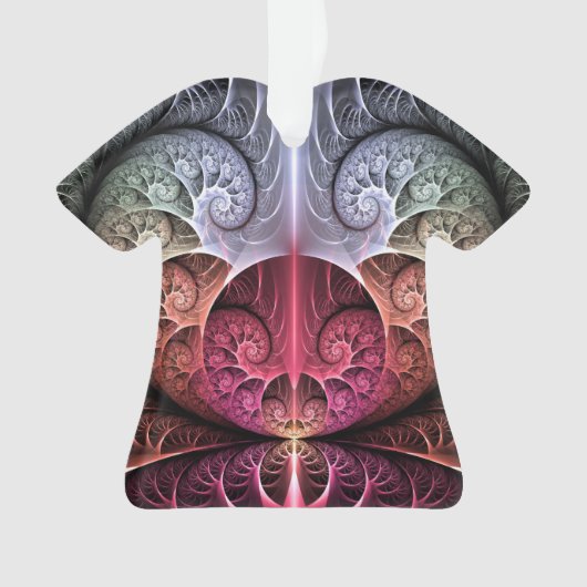 Herzschlag, Abstrakte surreale Fantasie Fraktal Ku Ornament (Vorderseite)