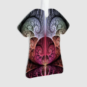 Herzschlag, Abstrakte surreale Fantasie Fraktal Ku Ornament (Vorderseite)