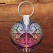 Herzschlag, Abstrakte surreale Fantasie Fraktal Ku Schlüsselanhänger (Vorderseite)