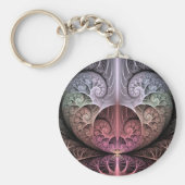 Herzschlag, Abstrakte surreale Fantasie Fraktal Ku Schlüsselanhänger (Vorne)