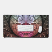Herzschlag, Abstrakte surreale Fantasie Fraktal Ku Schreibtischunterlage (Tastatur & Maus)