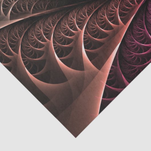 Herzschlag, Abstrakte surreale Fantasie Fraktal Ku Seidenpapier (Detail)