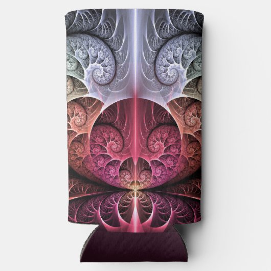 Herzschlag, Abstrakte surreale Fantasie Fraktal Ku Selters Dosenkühler (Rückseite)